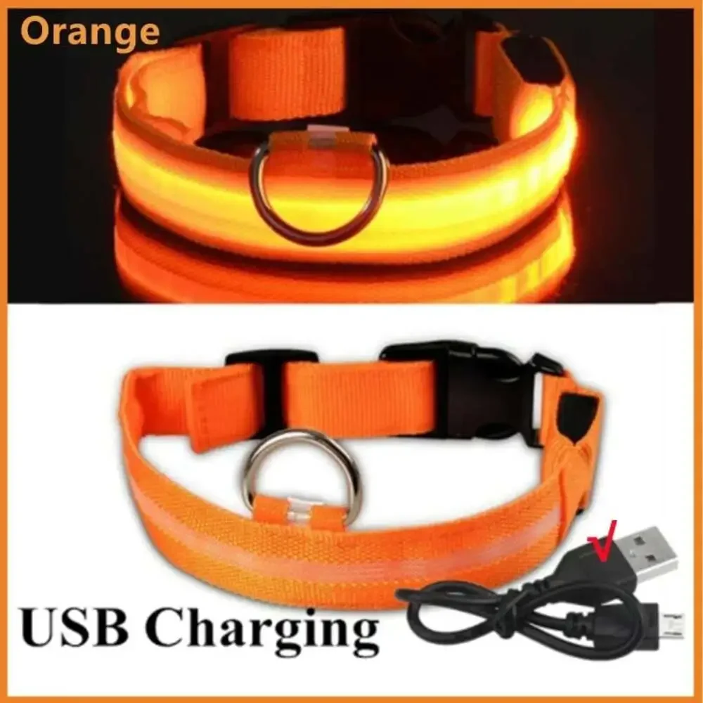 3 Modes Dog Luminous Charge Collar Led Usb Cat Dogs Collars Detachable Night Led